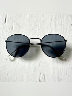 MYKITA Berlin Round Black Sunglasses Handmade w/ Case Pouch Cloth